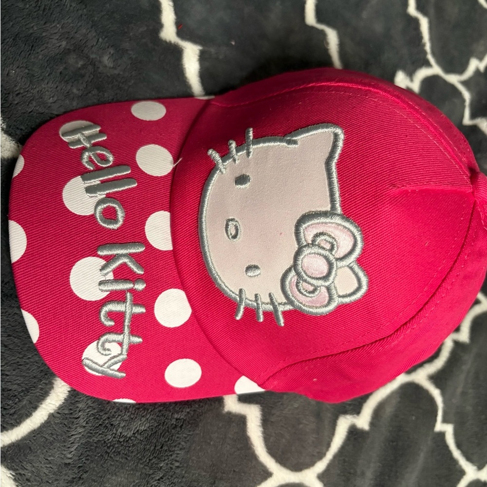 Hello Kitty Pink and White Polka Dot Hat